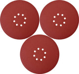 Šlifavimo popierius  (velcro) apvalus | su skylėm | 225 mm / P150 | 3 vnt. (YT-83475)