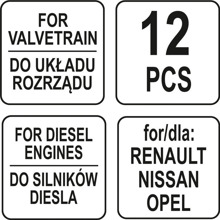 Variklio fiksavimo įrankių rinkinys | Renault / Nissan / Opel (YT-06006)