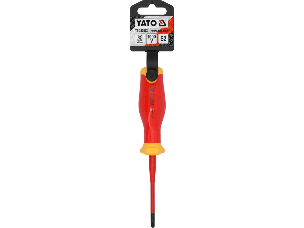 EXTRA SLIM INSULATED SCREWDRIVER SL/PZ1X80MM (YT-282662)