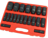 IMPACT SOCKET SET LONG | 12.5 MM (1/2") | 10-38 MM | 20 PCS. (SK1220)