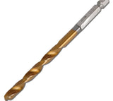 Grąžtų rinkinys su Hex 6.3 mm (1/4") galu | titano nitridas | 1.5 - 6 mm | 10 vnt. (50801)