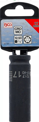 IMPACT SOCKET HEXAGON, DEEP | 12.5 MM (1/2") DRIVE | 17 MM (7217)