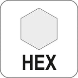 L tipo atsuktuvas HEX su rankena 2.5 mm (YT-05571)