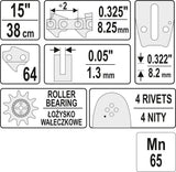 Pjovimo juosta 15" .325" 0,05" 64 (YT-84933)