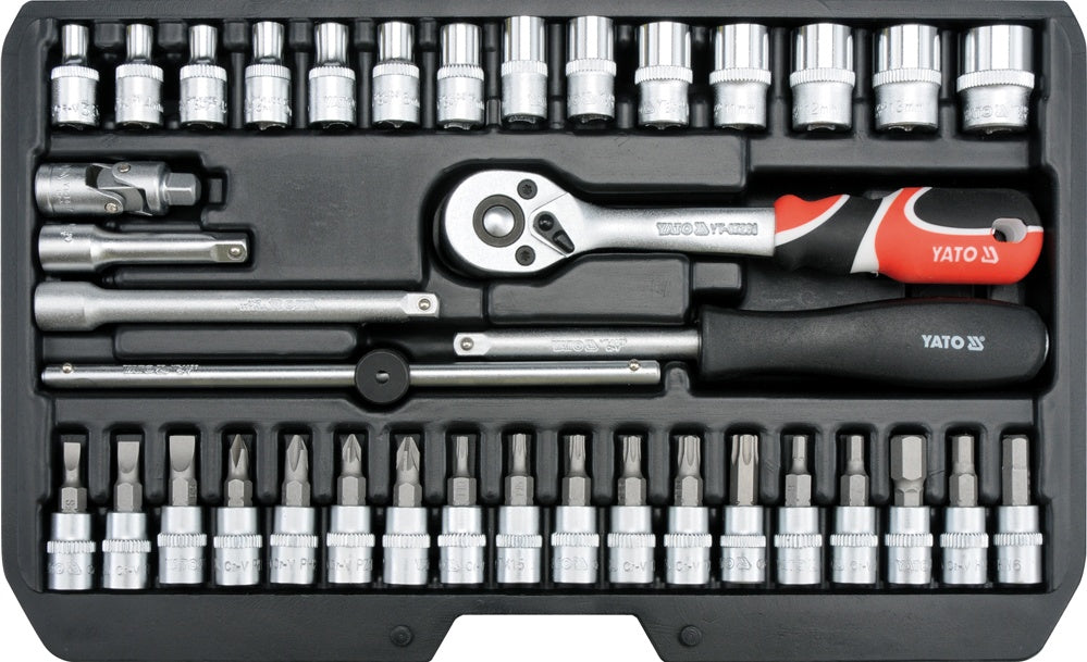Набор головок с трещоткой | 6.3 mm (1/4") | 38 шт.