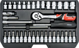 Набор головок с трещоткой | 6.3 mm (1/4") | 38 шт.