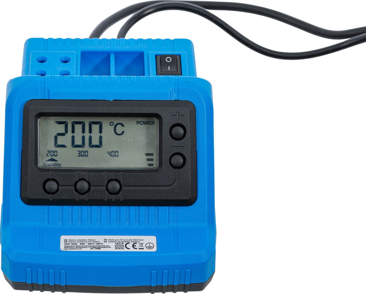 Elektrinio lituoklio stotelė | skaitmeninė | 60 W (74486)