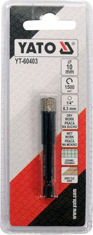 Deimantinė karūnėlė | 6,3 mm (1/4") | 10 mm (YT-60403)