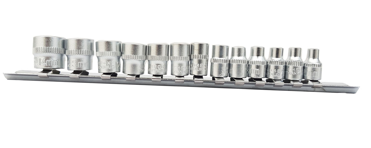 Galvučių rinkinys, 6-kampės | 6.3 mm (1/4") | 4 - 14 mm | 13 vnt. (KR144014)