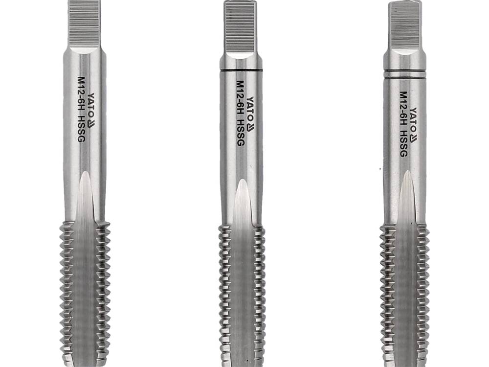 Sriegikliai 3vnt.M12x1,75, HSS/M2 (YT-2939)