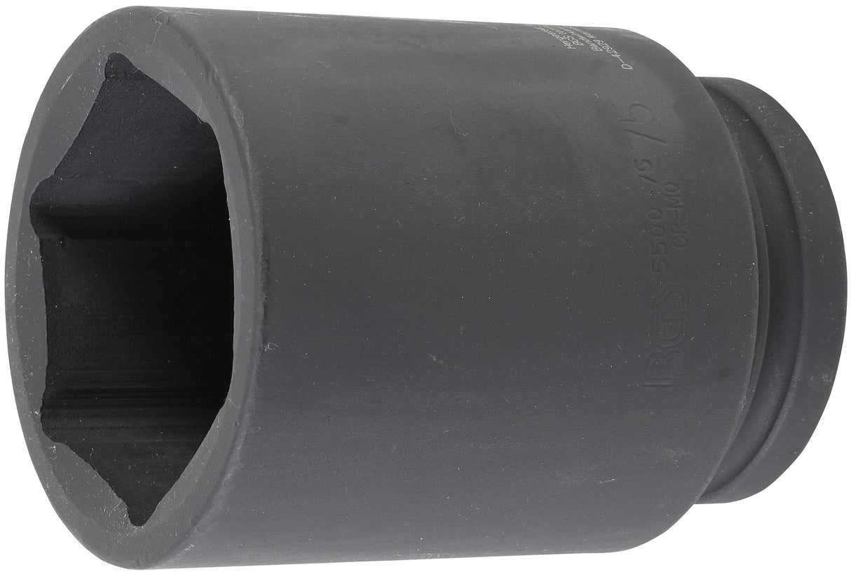 IMPACT SOCKET HEXAGON, DEEP | 25 MM (1") DRIVE | 75 MM (5500-75)