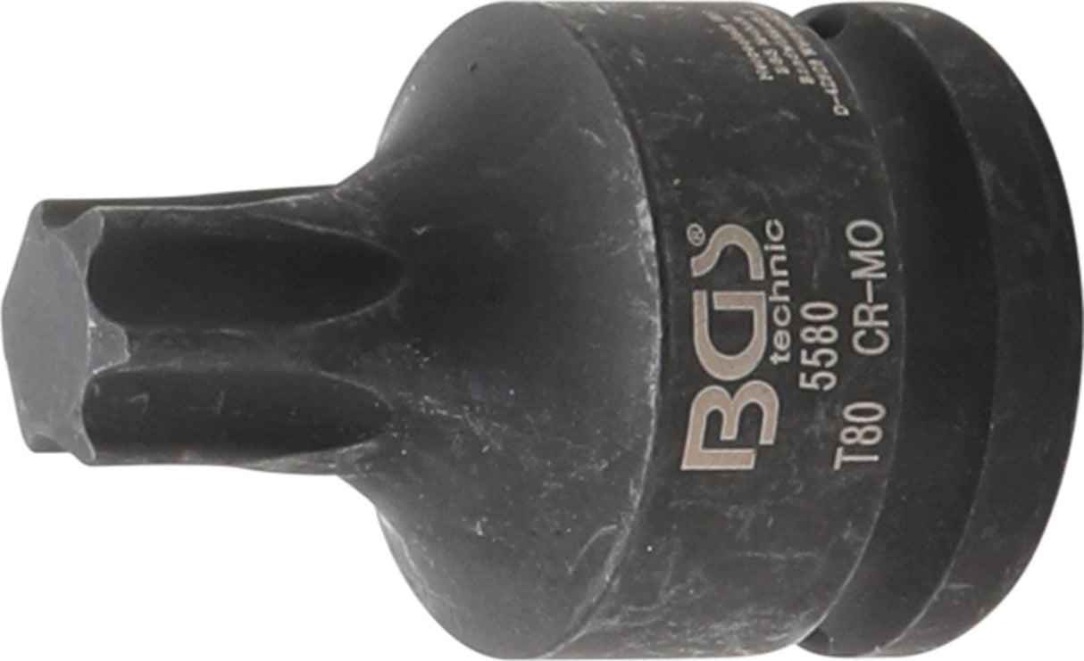 Antgalis smūginis | 20 mm (3/4") T-Star (Torx) T80 (5580)