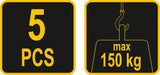 Transportavimo ratukai baldams | rinkinys | iki 150kg/ 5 vnt. (87245)