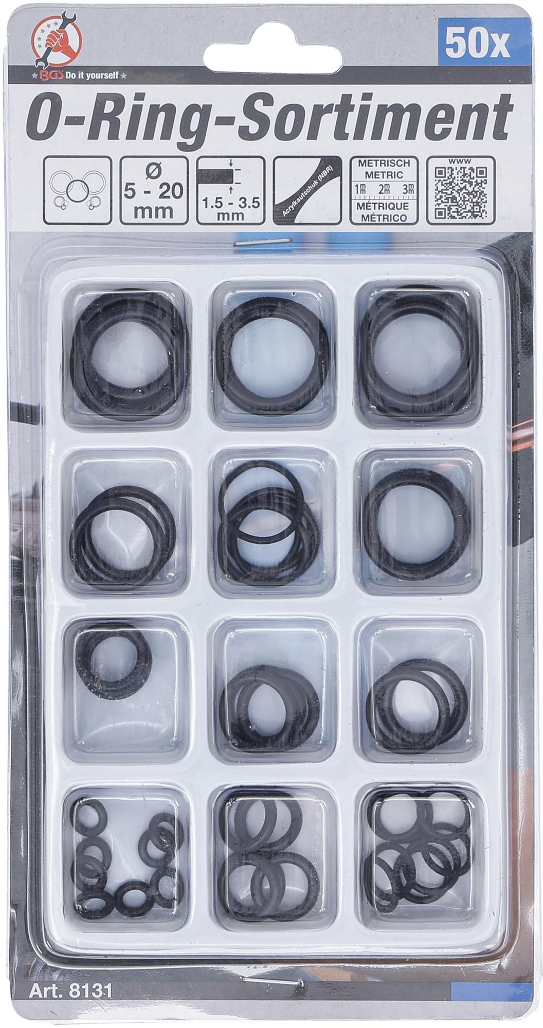 O-RING ASSORTMENT | Ø 5 - 20 MM | 50 PCS. (8131)