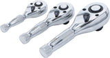 Набор коротких трещоток | 6.3 mm (1/4") / 10 mm (3/8") / 12,5 mm (1/2") | 3 шт.