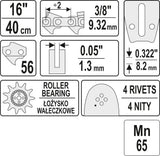 Pjovimo juosta 16" 3/8" 0,05" 56 (YT-84935)