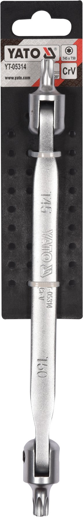 Raktas šarnyrinis dvipusis | T-Star (Torx) T45XT50 (YT-05314)