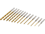 Grąžtų rinkinys su Hex 6.3 mm (1/4") galu | titano nitridas | 1.5 - 6.5 mm | 13 vnt (21655)