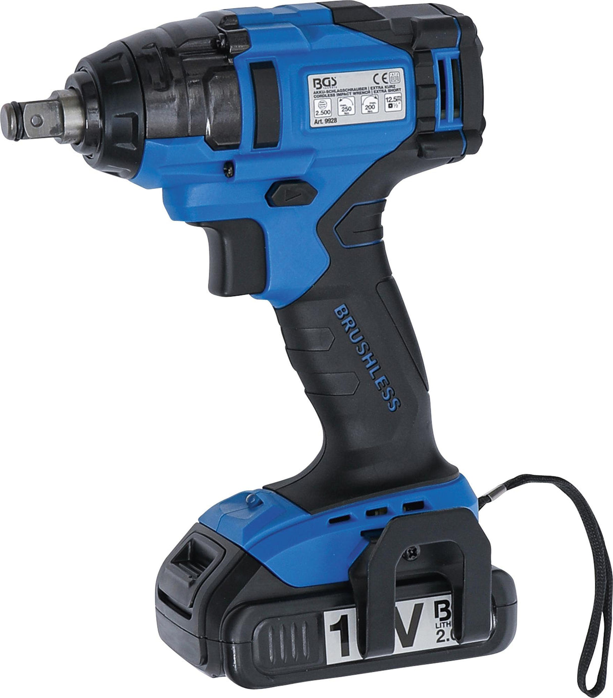Аккумуляторный ударный гайковёрт | узкий | 250 Nm | 2.500 rpm | 18 V