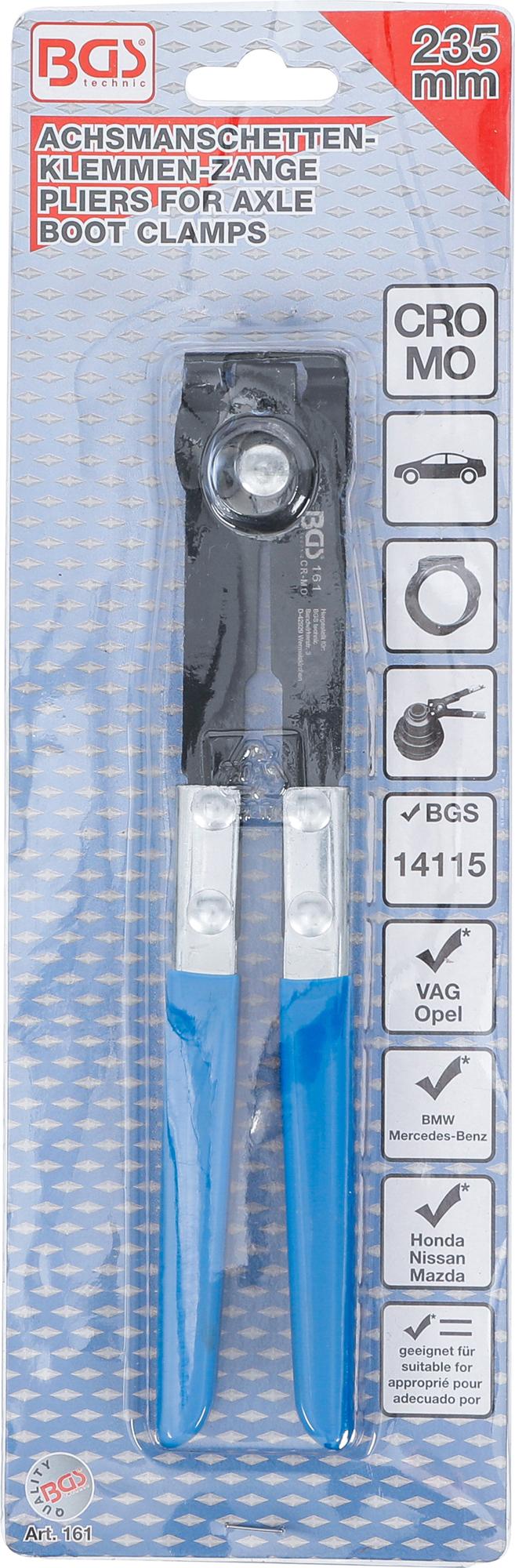 PLIERS FOR AXLE BOOT CLAMPS | 235 MM (161)