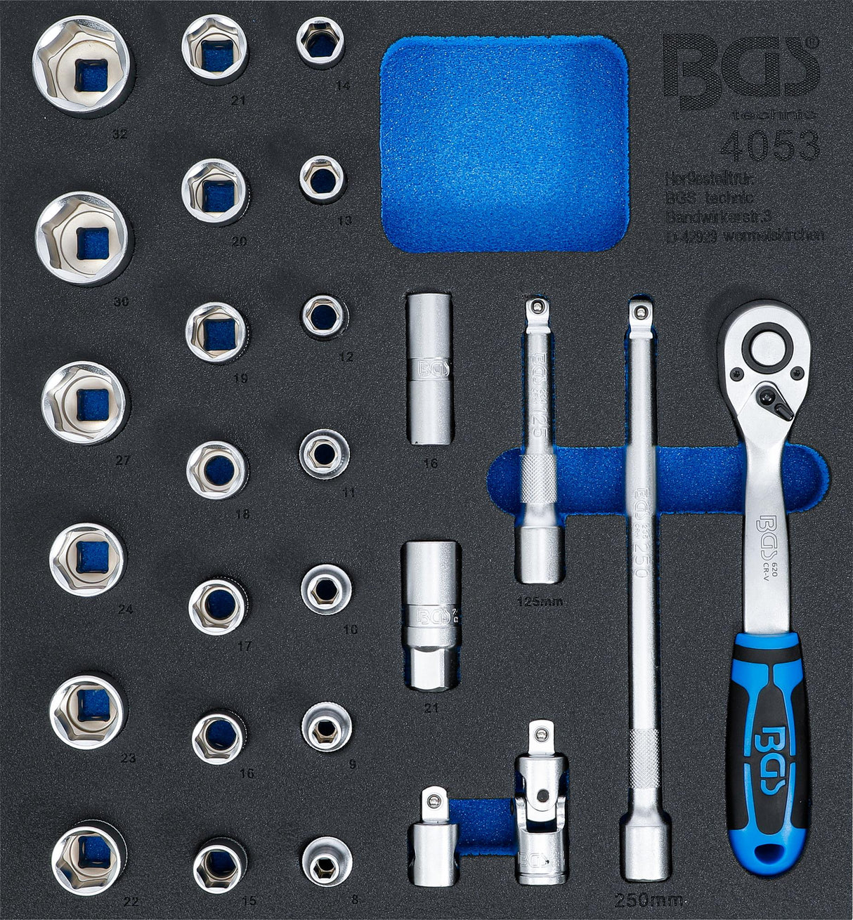 2/3 кейса для инструментов: набор головок 12,5 mm (1/2") | 27 шт.