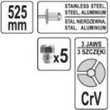 Заклёпочник | подходит для стальных заклёпок | 3,2-6,4 mm