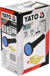 UV FLASHLIGHT 100 LED AND GLASSES SET (YT-08582)
