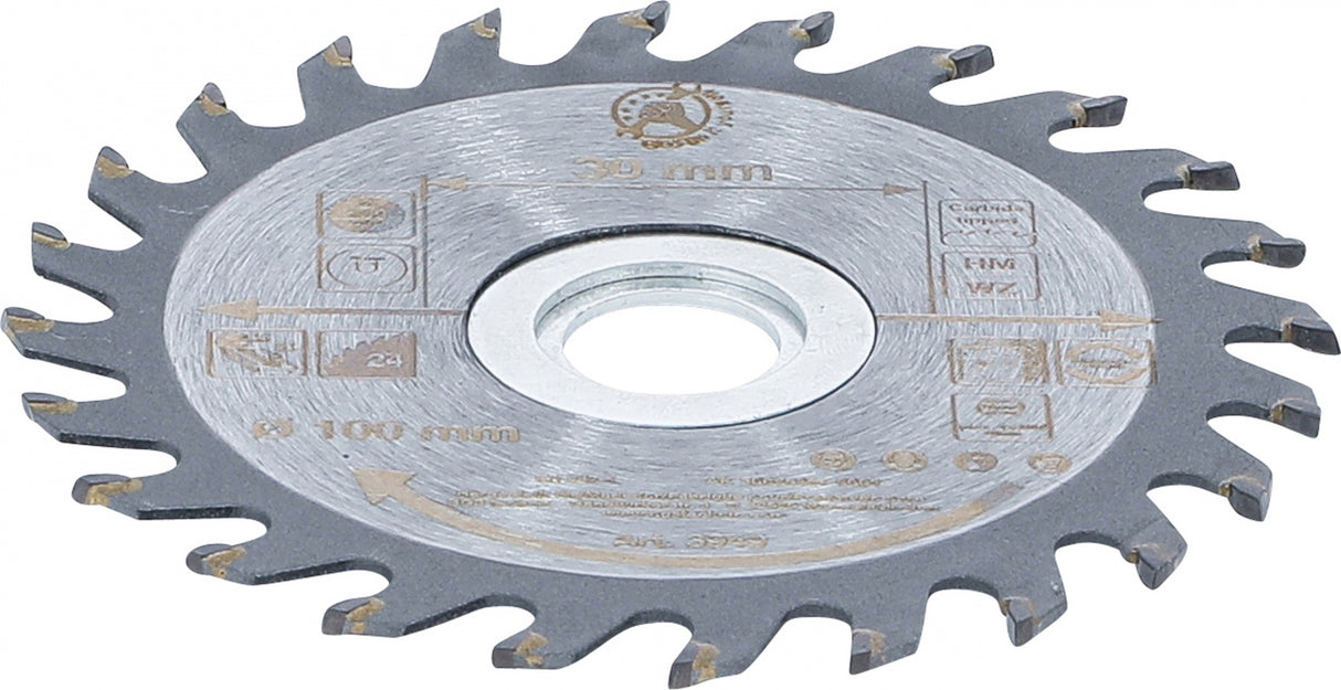 Pjovimo diskas su karbidu | Ø 100 x 30 x 2.1 mm | 24 dantukai (3949)
