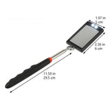 Teleskopinis kvadratinis veidrodis | 285 - 870 mm | su 2 Led (9302V)