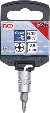 Antgalis įpresuotas į galvutę | 6.3 mm (1/4") | Kryžminis PZ0 (2505)