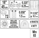 Pjovimo juosta 18" .325" 0,058" 72  (YT-84936)