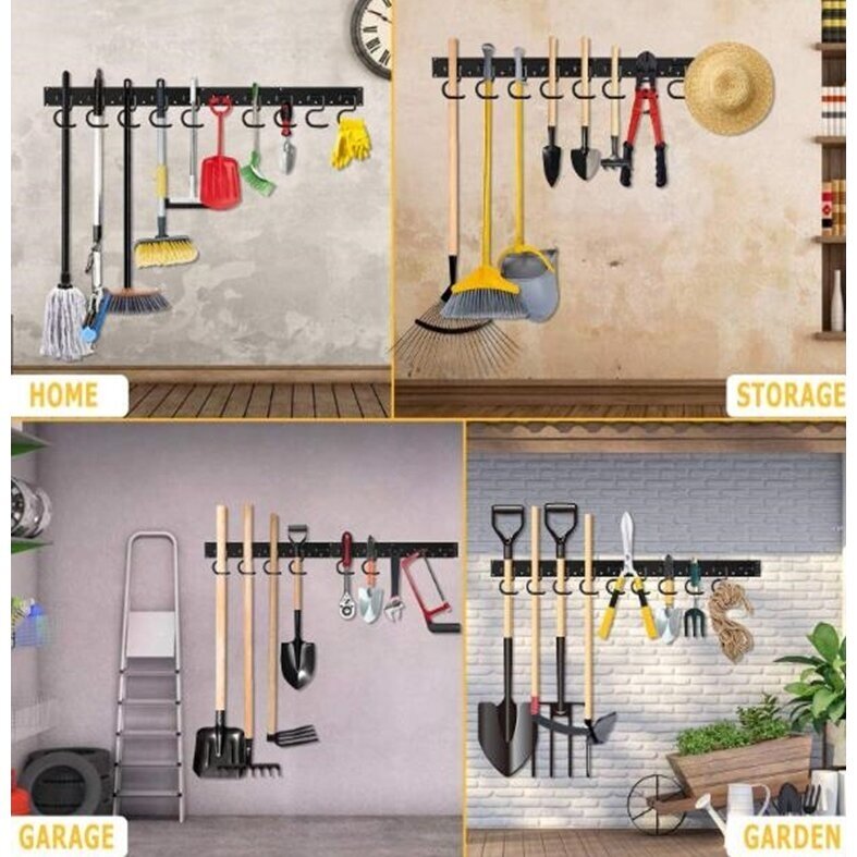 WALL-MOUNT TOOL HOLDERS (WITHOUT TOOLS) | 20 HOOKS | 4 PCS. X 40 CM | 160 CM (TH64)