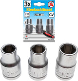 Galvučių rinkinys  | 12,5 mm (1/2") | 10 - 11 - 13 mm | 3 vnt. (15123)