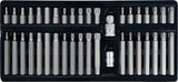 Antgalių rinkinys S2 | torx/hex/spline | 40 vnt. (YT-0400)
