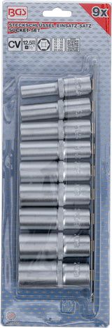 Galvučių rinkinys šešiakampės, ilgos | 12,5 mm (1/2") | 10 - 24 mm | 9 vnt. (2223)