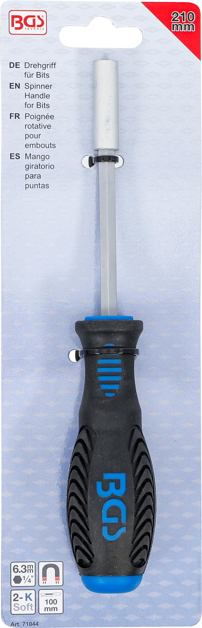 Рукоятка для бит | внутренний шестигранник 6.3 mm (1/4") | 210 mm