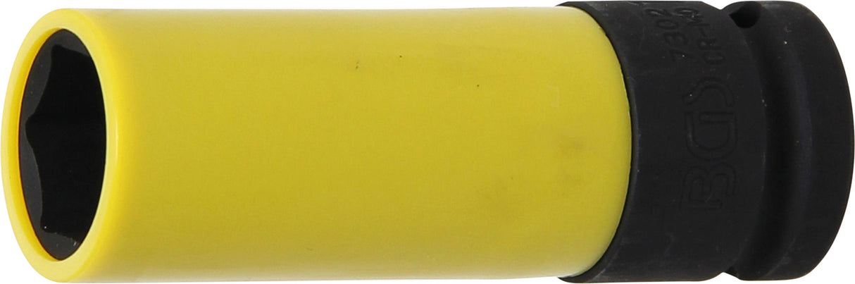 Galvutė smūginė ilga plonasienė | su plastikine apsauga | 12,5 mm (1/2") | 19 mm (7302)