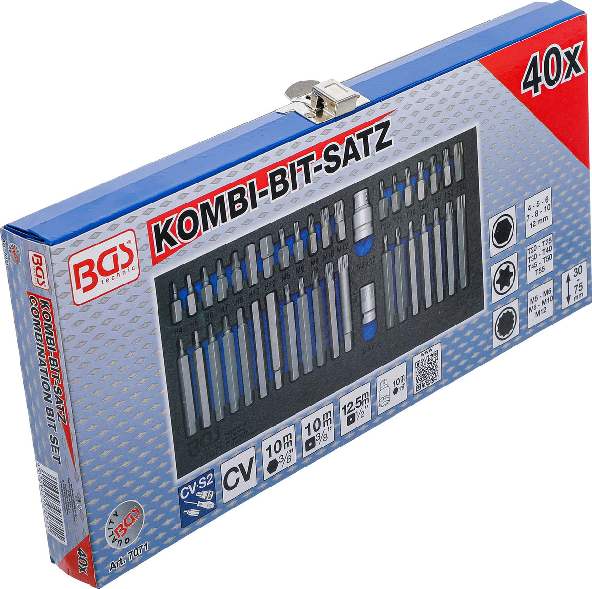 Kombinuotas antgalių rinkinys | 40 vnt. (7071)