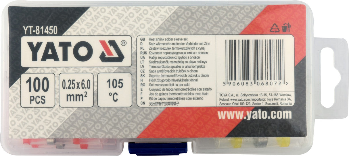 HEAT SHRINK SOLDER SET 0,25-6MM2 100PCS (YT-81450)