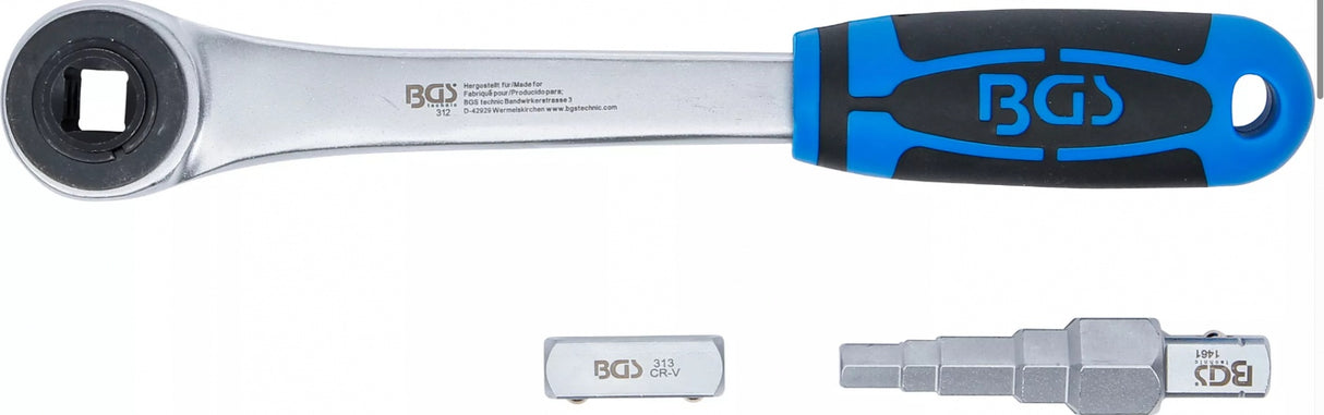 PUSH-THROUGH RATCHET WITH ADAPTOR AND STEP WRENCH | INTERNAL SQUARE 12.5 MM (1/2") (314)