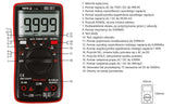 Skaitmeninis daugiafunkcinis testeris | TRUE RMS | 9999 AUTO LCD (YT-73089)