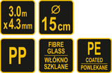 Šepetys su trosu kaminų valymui | 150 mm / 3 m (72955)