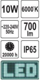 COB LED lempa su stovu 10W, 700 Liumenų (YT-81802)