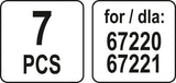 Aksesuarai valymo garais įrenginiui 67220,67221 | 7 vnt. (67224)