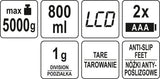 Virtuvinės svarstyklės su lėkšte | 800 ml (68361)