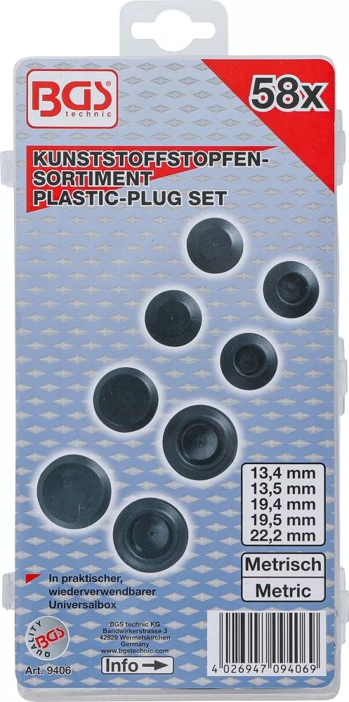 Plastikinių kamščių asortimentas | 58 vnt. (9406)