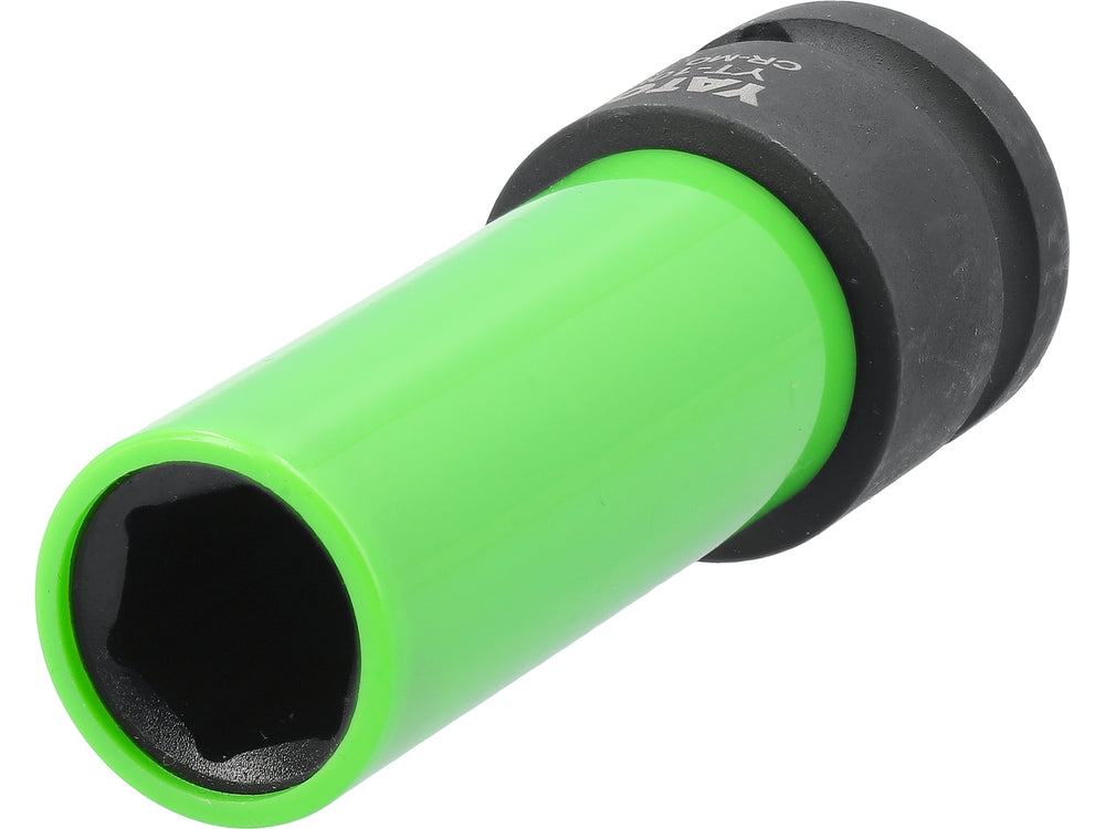 Galvutė smūginė ilga plonasienė | su plastikine apsauga | 12,7 mm (1/2") | 15 mm (YT-10581)
