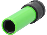 Galvutė smūginė ilga plonasienė | su plastikine apsauga | 12,7 mm (1/2") | 15 mm (YT-10581)