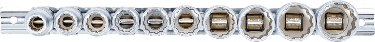 Colinių galvučių rinkinys 12 kampų | 12,5 mm (1/2") | 3/8" - 15/16"| 10 vnt. (9114)