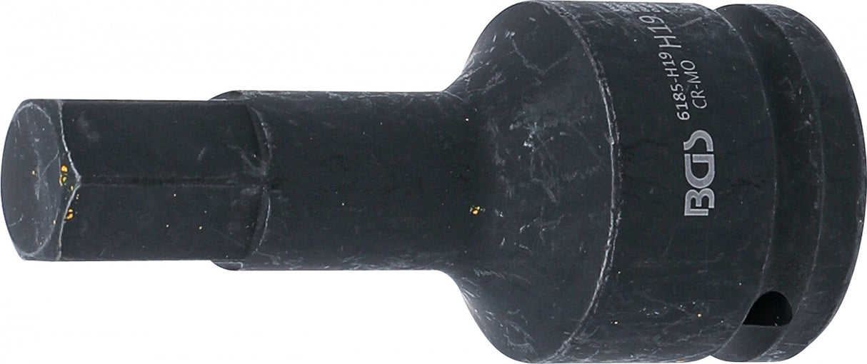 Smūginis antgalis | ilgis 100 mm | 20 mm (3/4") | Hex šešiakampis 19 mm (6185-H19)